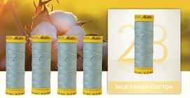 Katoenen naaigaren: Silk Finish Cotton dikte 28 80m klosjes - doos 5 klosjes in kleur 0020