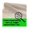 Staal van  linnen tussenvoering voor o.a. kragen - niet plakbaar naturel finish 3 eko 80cm breed - 71% linnen 29% katoen