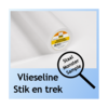 Stik en trek vlieseline WIT - Staal / monster / proefstukje ongeveer 10 x 10 cm voor plakproef 