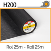 H200 zwart rol 25m