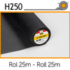 Vlieseline H250 zwart rol 25m
