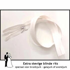 Blinde rits EXTRA grof en stevig OFFWHITE 60cm lang niet deelbaar