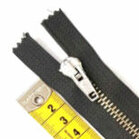 Broek-rokrits 20cm lang DONKERGRIJS, grof, niet deelbaar metaal maat 5 YKK