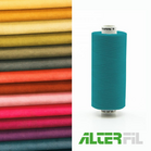 Alterfil-S naaigaren en lockgaren met Anti-rimpelcoating voor gladde naden klos 1000m DONKER AQUA kleur 20953