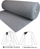 Mouw en schoudervulling viltvlies - polyester vlies voor de mouwkop en het maken of aanpassen van schoudervullingen