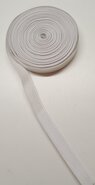 Elastiek 2cm breed wit rol 10m