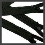 Blinde / naad rits 22 cm legergroen