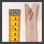 Blinde rits 60 cm beige