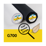 G700 plakkatoen staal / monster / proefstukje - ong. 10 x 10 cm voor plakproef - wit of zwart