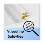 Soluvlies in water oplosbaar vlieseline wit - Staal / monster / proefstukje ongeveer 10 x 10 cm voor plakproef 