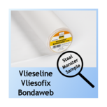 Vliesofix dubbelzijdig plakvlies vlieseline - Staal / monster / proefstukje ongeveer 10 x 10 cm voor plakproef 