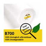 B700 plakkatoen wit - 100% biologisch afbreekbaar - Vlieseline Staal-monster-proefstukje - ong. 10 x 10 cm voor plakproef - wit