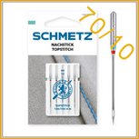 TOPSTITCH Naaimachine naalden met groot oog dikte 70-10 voor dik of doorstik garen Schmetz pakje 5 stuks