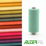 Alterfil-S naaigaren en lockgaren met Anti-rimpelcoating voor gladde naden klos 1000m MINT GROEN kleur 16583