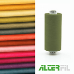Alterfil-S naaigaren en lockgaren met Anti-rimpelcoating voor gladde naden klos 1000m MOS GROEN kleur 11243