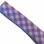 Katoenen biaisband dessin ruit lila-wit 12mm rol 10m 