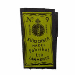 Leather needles for handsewing no.9 0,6x34mm paper pack 25 needles