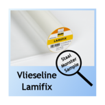 Lamifix - opstrijkbare lamineerfolie voor stoffen - TRANSPARANT GLANZEND 45 cm breed - Staal-monster-proefstukje ongeveer 10 x 