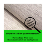 Soepele naaibare paardehaardoek beige 80cm: Staal / monster / proefstukje ongeveer 10 x 10 cm voor plakproef 
