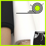 Pocketing stof of zakvoering - wit - ingeweven visgraat motief - 65% katoen 35% polyester - 84cm breed - 115 grams  rol 10m