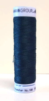 Universeel naaigaren:  Seralon 50m klosje - kleur 763 petrolblauw - van Amann Group Mettler
