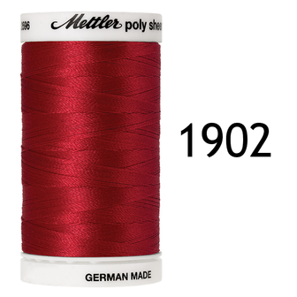 Polysheen decorative embroiderythread number 40 spool 800m RED 1902