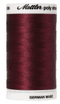 Polysheen decoratief borduurgaren dikte 40 klos 800m BORDEAUX ROOD 2123