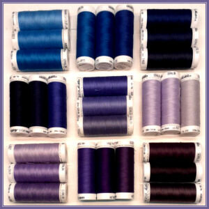 Seralon universeel naaigaren in blauw en paars