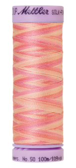 Cotton sewingthread - Silk Finish Cotton multicolour no.50 100m spool colour 9847 - Amann Group Mettler