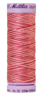 Katoenen naaigaren: Silk Finish Cotton multicolour dikte 50 100m klosje kleur 9846 - Amann Group Mettler