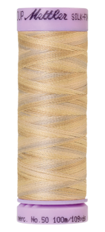 Katoenen naaigaren: Silk Finish Cotton multicolour dikte 50 100m klosje kleur 9854 - Amann Group Mettler