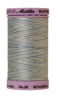 Katoenen naaigaren: Silk Finish Cotton multicolour dikte 50 457m klosje kleur 9810 - Amann Group Mettler