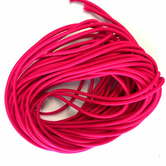 Koordelastiek 3mm doorsnede per 10 meter fuchsia