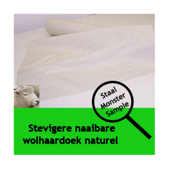 Stevigere naaibare wolhaardoek naturel 80 cm