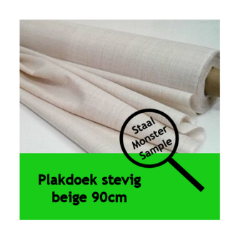 Plakdoek stevig beige 90 cm - Staal / monster / proefstukje ongeveer 10 x 10 cm voor plakproef 