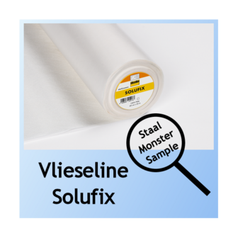 Solufix wit (zelfklevende soluvlies) vlieseline 45cm - Staal / monster / proefstukje ongeveer 10 x 10 cm voor plakproef 