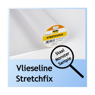 Stretchfix Flexibel dubbelzijdig plakvlies Vlieseline - Staal / monster / proefstukje ongeveer 10 x 10 cm voor plakproef 