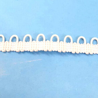 Loop closure tape offwhite for bridal wear with stretchy loops per meter