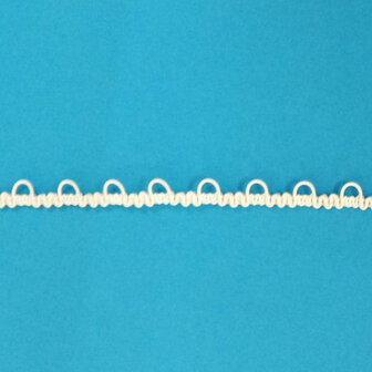 Lusjesband offwhite 10mm voor knoopsluiting in bruidsmode met rekbare lusjes per meter 