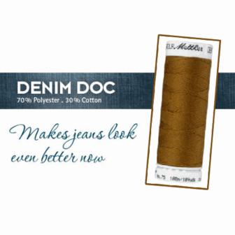 Polycore cotton - denim doc doorstikgaren per klos 100m