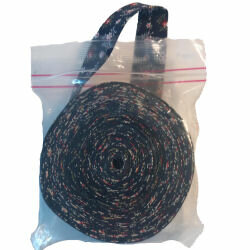 Cotton bias binding pattern millefleurs dark blue 20mm roll 10m