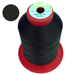 Amann Serafil lockgaren zwarte peperkorrel dikte 120-2 (nieuwe aanduiding 180) 5000m klos 