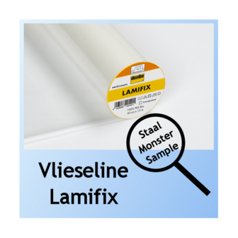 Lamifix - opstrijkbare lamineerfolie voor stoffen - TRANSPARANT GLANZEND 45 cm breed - Staal-monster-proefstukje ongeveer 10 x 