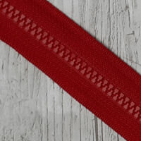 Open end (separating) plastic block tooth zipper RED 80cm size 5 YKK