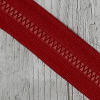 Deelbare kunststof bloktand rits 80cm lang ROOD maat 5 YKK