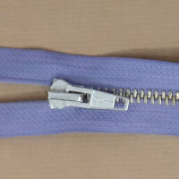 Open end (separating) zip metal silver tooth 80cm long LILAC size 5 Optilon 4121