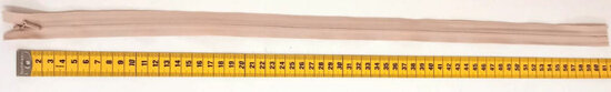 Blinde rits 60 cm beige