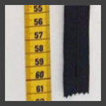 Invisible zip dark grey 60 cm long