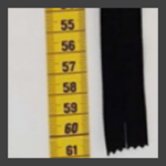 Invisible zip in black 60 cm long