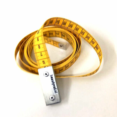 De &eacute;chte loodcentimeter! Centimeter band met lood gewicht 200cm lang - ook wel zijlengte meter genoemd